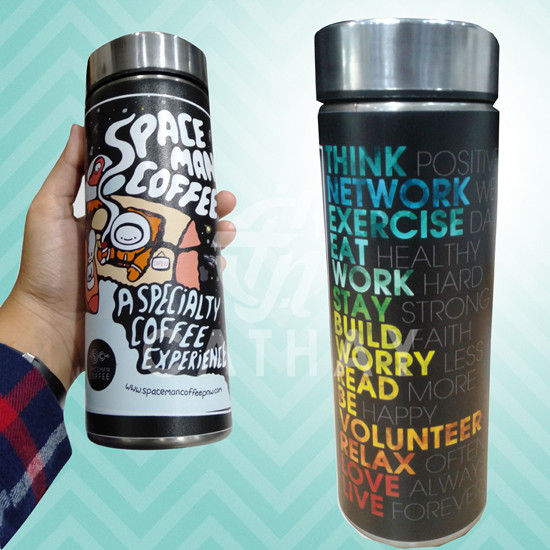 Paket Tumbler Kancing+ Print UV (Bahan dari Cathay) warna/putih