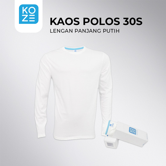 Kaos Koze Putih Panjang 30s (XS-XL)