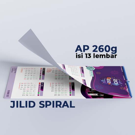 Kalender Dinding -31x47cm (Ap 260g) - 13 lembar spiral