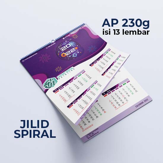 Kalender Dinding -31x47cm (Ap 230g) - 13 lembar spiral