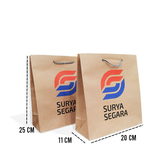 Paper bag ukuran 11X20X25cm + print 1 sisi(13X8.5cm) Cathay Digital