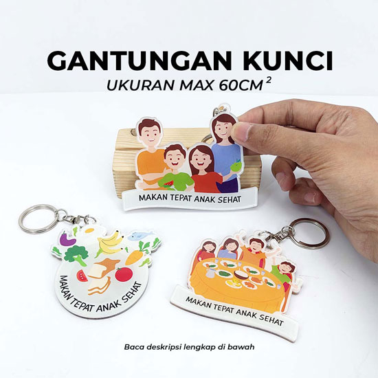 Gantungan Kunci / Ganci Akrilik (max. 60cm2)