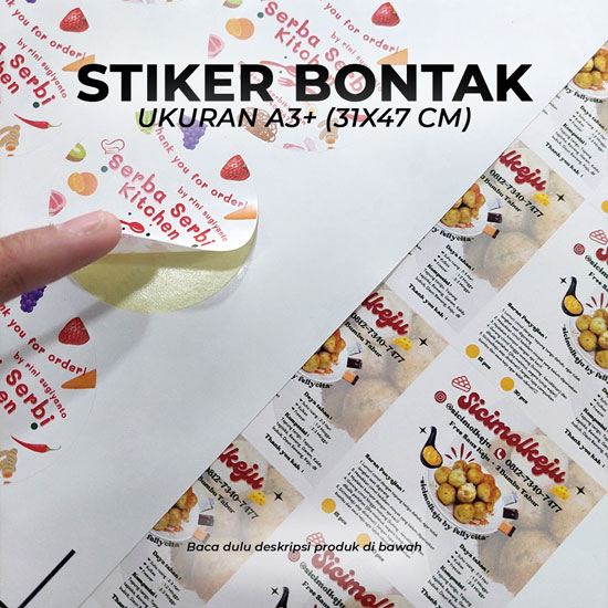 Stiker Bontak A3+ 