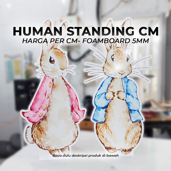 Human Standee Sticker+Foamboard 5mm (per cm)
