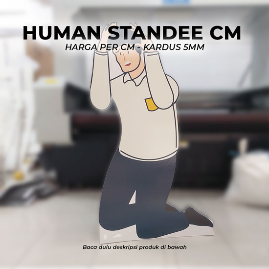 Human Standee Sticker+Kardus B-Flute 5mm (per cm)