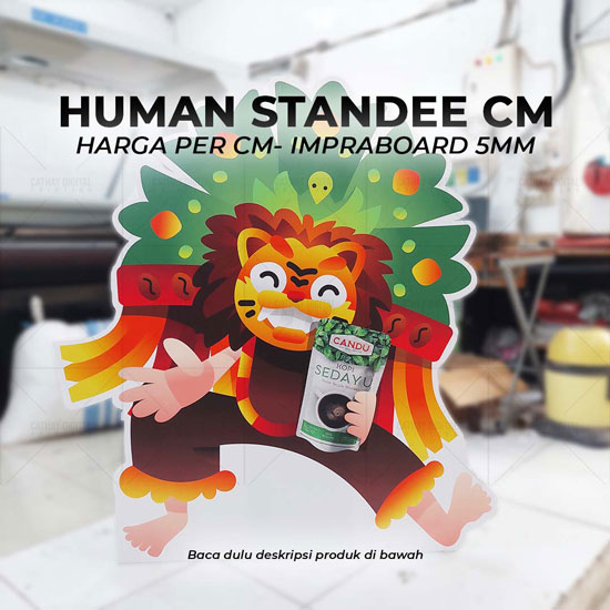 Human Standee Sticker+Impraboard 5mm (per cm)