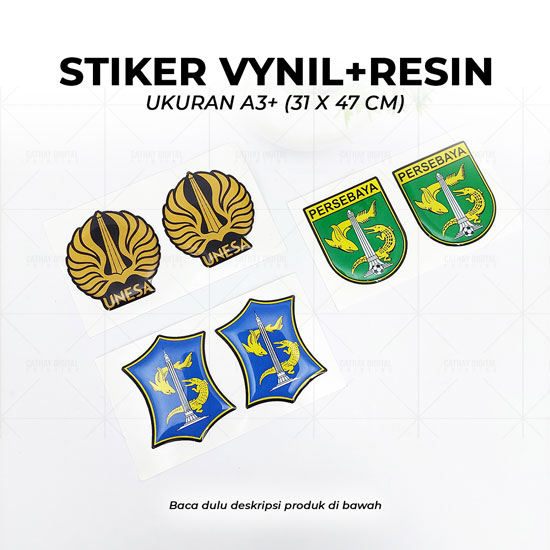 Stiker Transparant Resin A3+