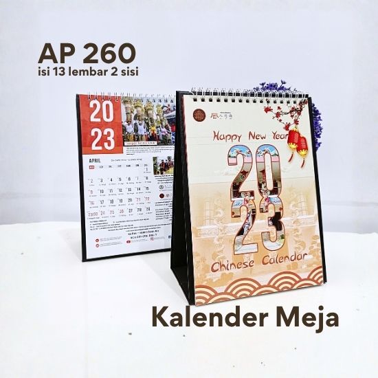 Kalender Meja/Duduk 2 sisi 260gr- 13 Lembar (A5)