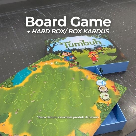 Board Game+ HardBox/Box Kardus bahan Yellow board+print sticker 