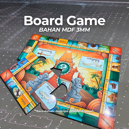 Board Game Saja Tanpa Box bahan MDF 3mm+print sticker 