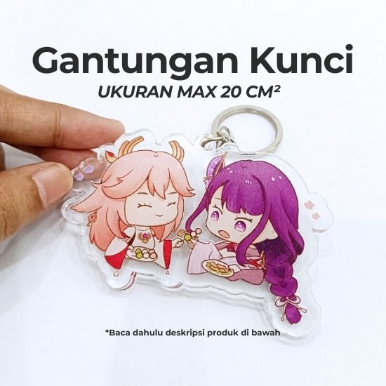 Gantungan Kunci / Ganci Akrilik Single- Warna Putih Warna (max. 2 ...