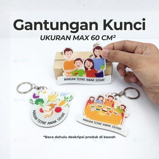 Gantungan Kunci / Ganci Akrilik (max. 60cm2)