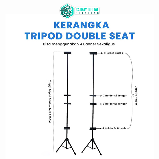 Tripod banner 4sisi (alat saja)