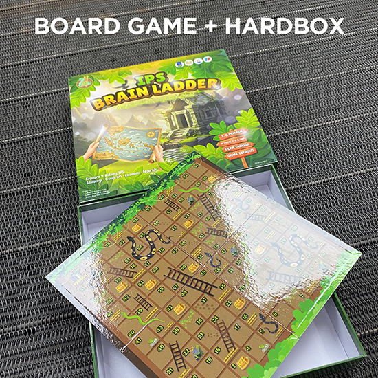 Board Game+ HardBox/Box Kardus bahan MDF 5mm+print sticker 