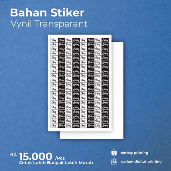 Stiker Vynil Transparan