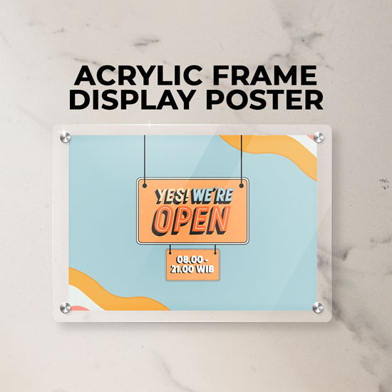 Akrilik Frame Display Poster 