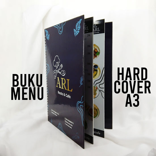 Hard cover buku menu A3