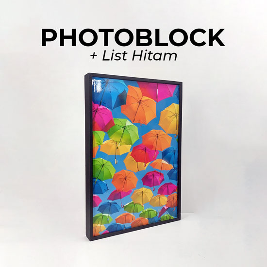 Photoblock dengan list hitam 