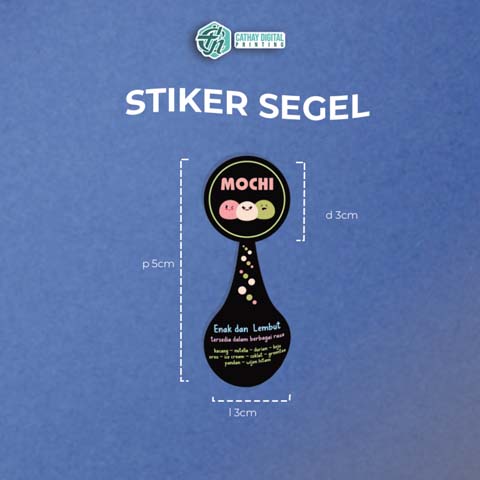 Sticker Seal Diameter 3cm,P 5cm,L 3cm