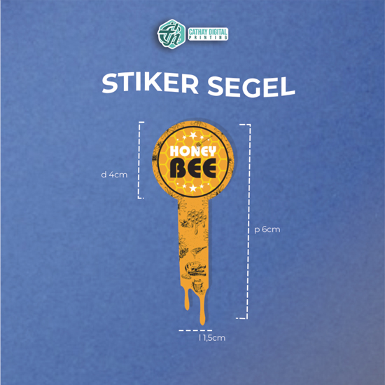 Sticker Seal Diameter 4cm,P 6cm,L 1.5cm