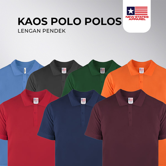 Kaos polo polos warna 