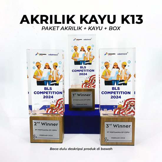 paket plakat akrilik+kayu (kode 13)