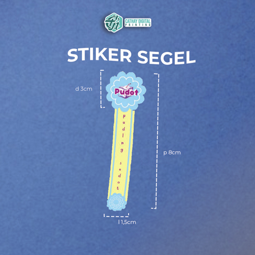 Sticker Seal Diameter 3cm,P 8cm,L 1,5cm