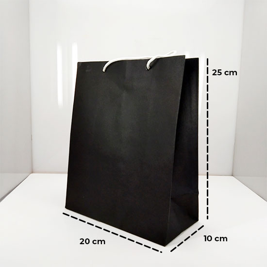 Paper Bag Hitam Polos (10X20X25cm)